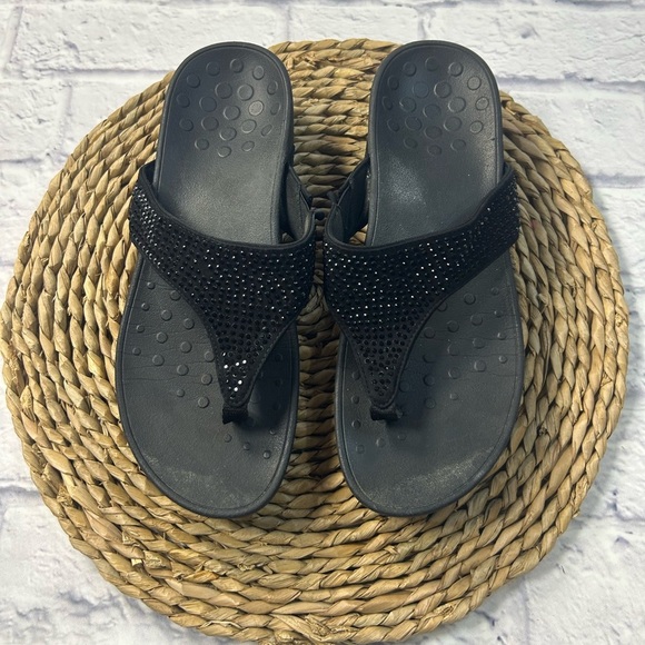 Vionic Black Sparkle Sandals. Size 9. - Picture 8 of 8
